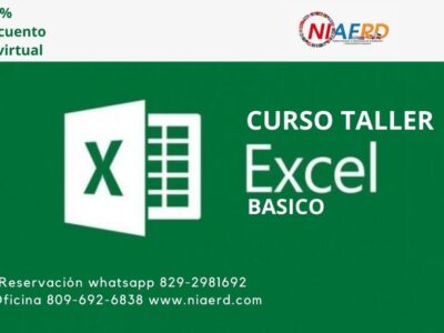 CURSO TALLER MICROSOFT EXCEL BASICO DE NIAERD-VIRTUAL-ONLINE